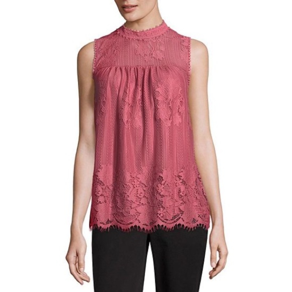 Worthington sleeveless high neck Georgette blouse